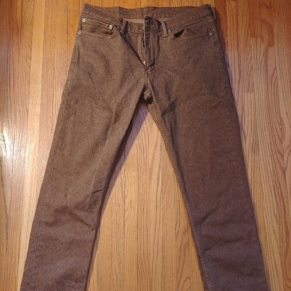 Brown Levi Strauss Slim Fit 34/34 Jeans